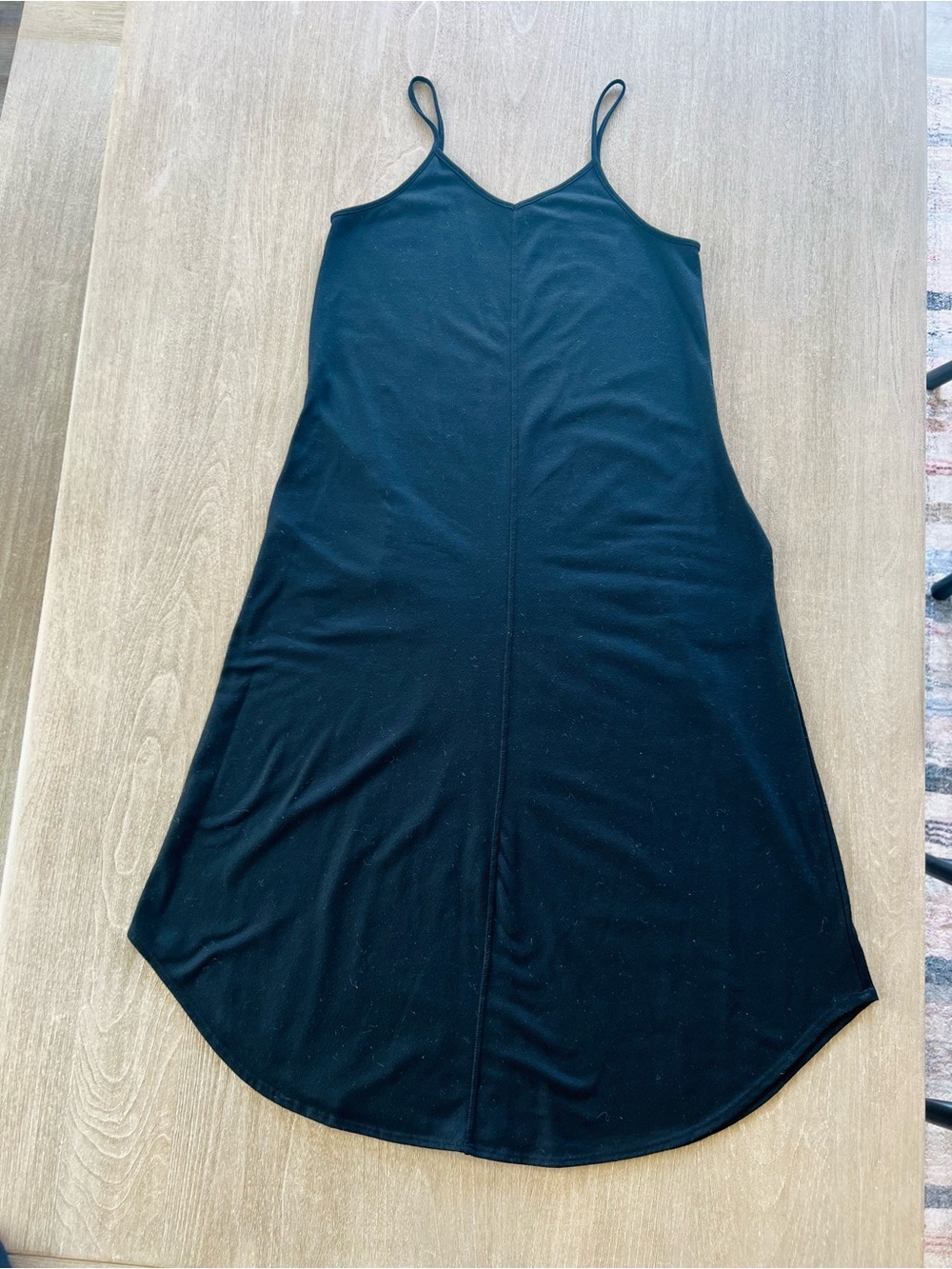 Three Bird Nest Simple Black Maxi Dress w Pockets